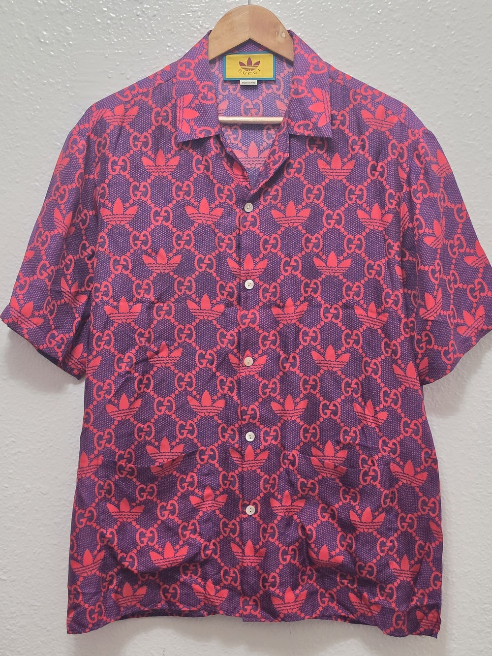 Gucci x Adidas Bowling Shirt, M